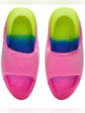 Balmain Pink Slides Gradient Insole NEW